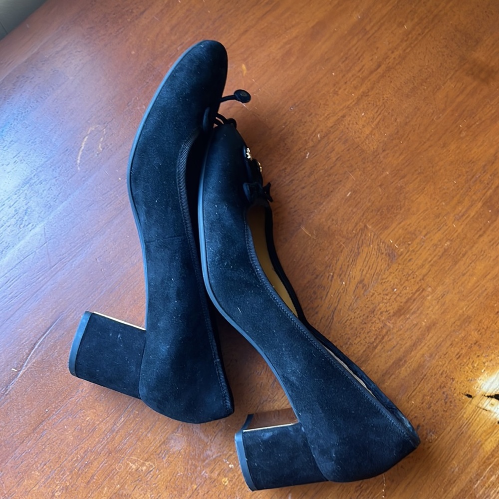 Tory Burch Black Suede Heel Shoes